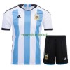 Maillot de Supporter Argentine 3 Star Domicile Coupe du Monde 2022 Pour Enfant